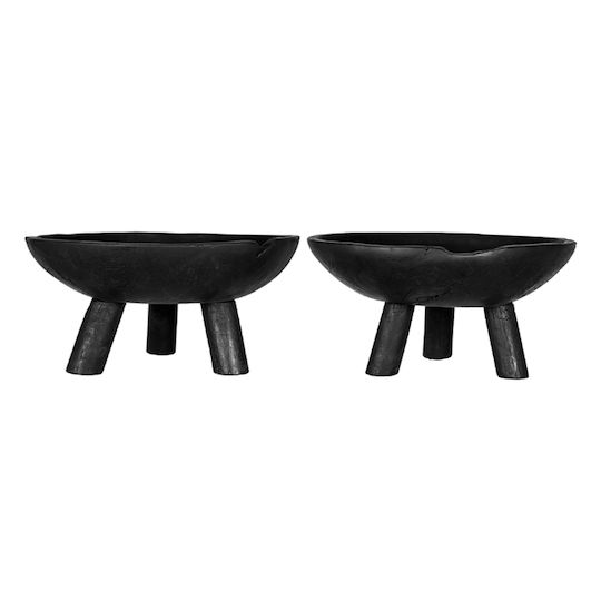Artekko Woody Bol Decorativ Lemn Negru 30x30x15cm 1buc
