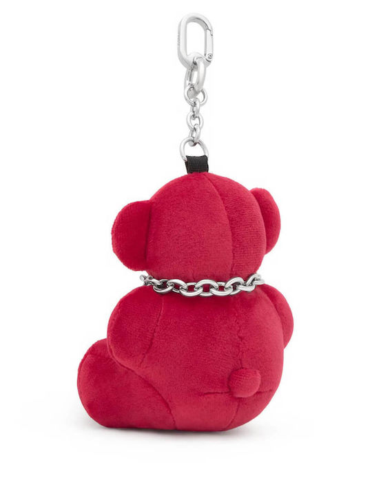 Tous Llavero Bold Bear Velvet Keychain Red 8433513535608