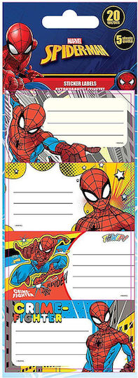 Spiderman Етикети за тетрадки 20 броя