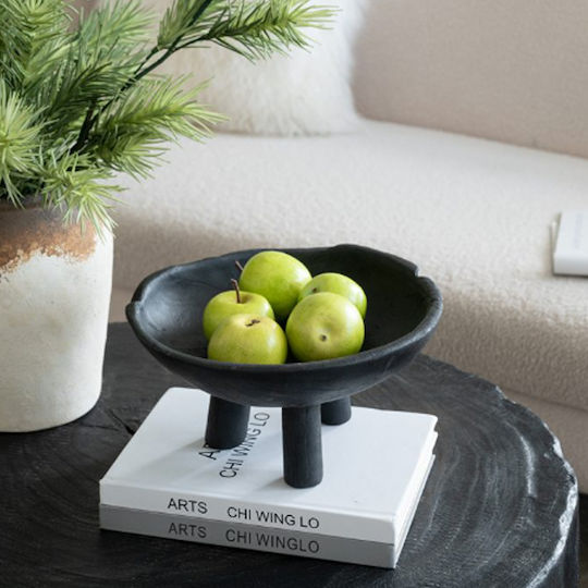 Artekko Woody Bol Decorativ Lemn Negru 30x30x15cm 1buc