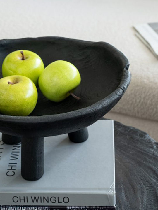 Artekko Woody Decorative Bowl Black 30x30x15cm