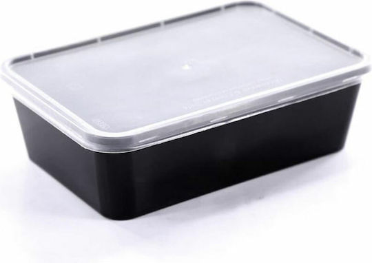 Ready Disposable Plastic Tableware for Hot / Microwave Safe 1000ml Black 10pcs 409