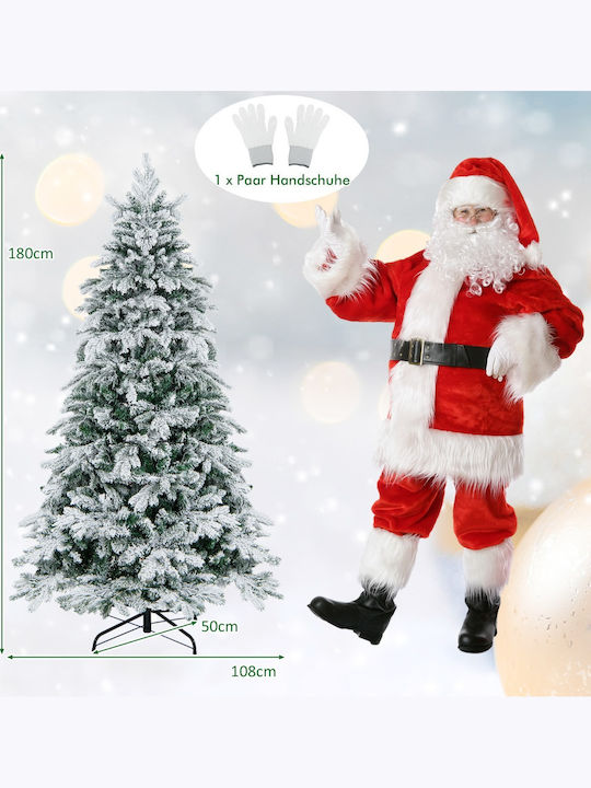 Weihnachtsbaum Beschneit 180cm mit LED-Beleuchtung Weiß