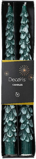 Kaemingk Christmas Green Candle 26.4x3cm