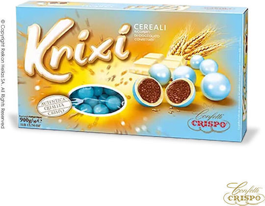 Confetti Crispo Crispy Κουφέτα Krixi σε Σχήμα Στρογγυλό με Γεύση Σοκολάτα Γαλάζιο 900gr