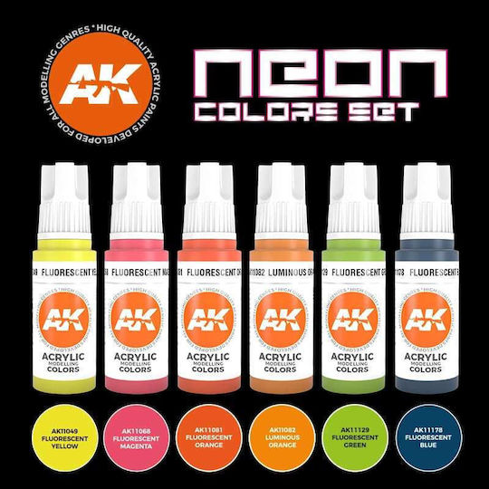AK Interactive Σετ Χρώματα Μοντελισμού σε Κίτρινο χρώμα 17ml 6τμχ