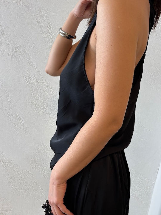 Γυναικεία Μπλούζα Σατέν Black