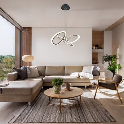 Powertech Adjustable Pendant Light Gold 53x53x120cm