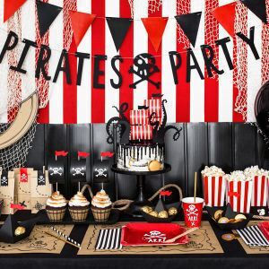 PartyDeco Paie De hârtie Roșii CANE10 10buc
