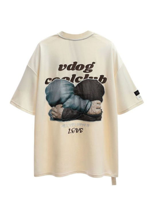 Mod Wave Movement T-shirt Beige