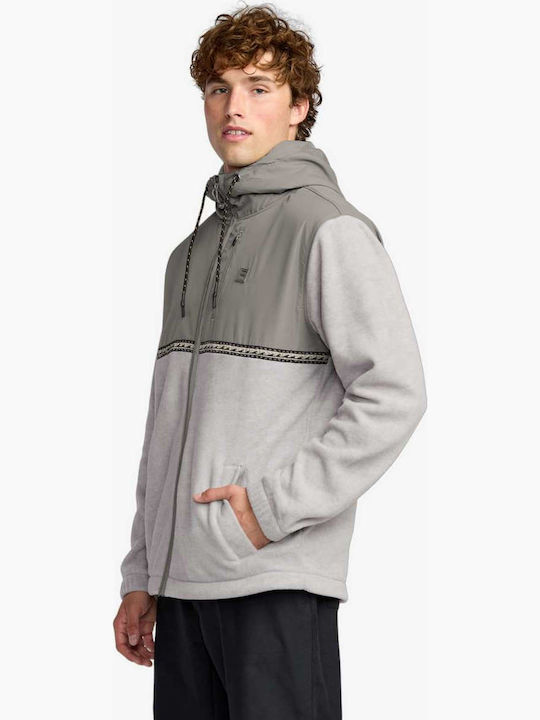 Boundary Ανδρική Ζακέτα Fleece με Κουκούλα Grey Heather