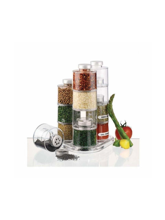 Plastic Tabletop Spice Jar White 12pcs