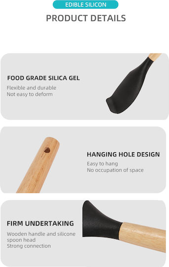 Σετ Kochutensilien mit Ständer 11Stück Schwarz