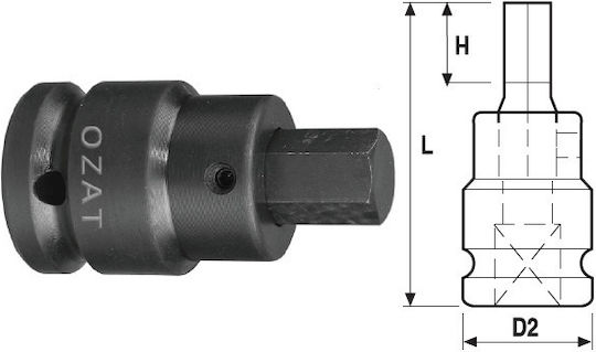 3/4'' Impact HEX Steckdosen Kopf 2 Stücke 21