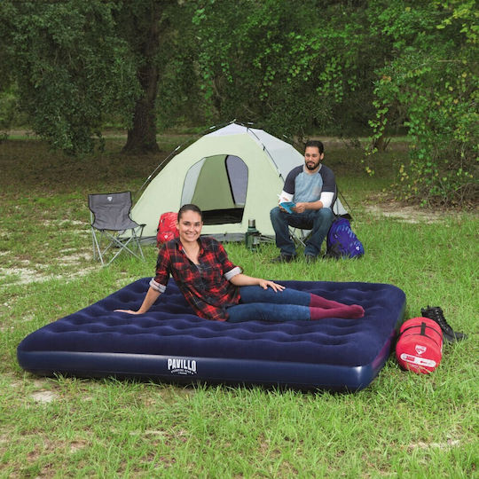 Bestway Saltea Gonflabilă de Camping King Size 203x183x22εκ. Albastru
