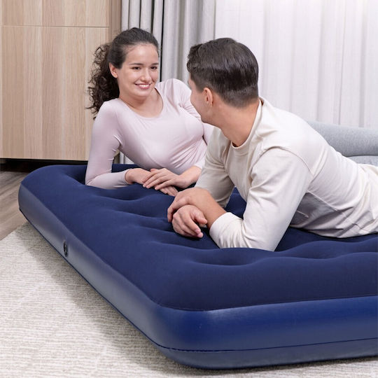 Bestway Saltea Gonflabilă de Camping King Size 203x183x22εκ. Albastru