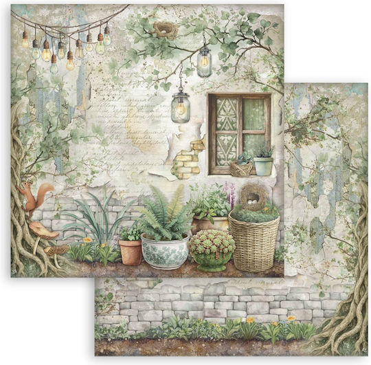 Χαρτιά Scrapbooking 10τεμ 30.5×30.5cm Stamperia Herbarium Silvae