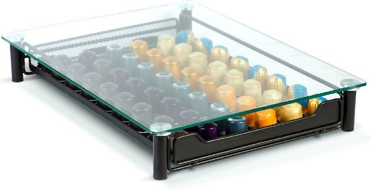 Suport Metalic Capsule Cafea – 60 Capsule Nespresso – 410 X 260 X 60 Mm – Negru Mat