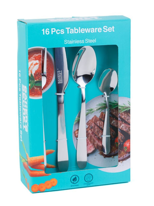 Baker's Secret Set de Tacâmuri Inoxidabil Argintiu 16buc