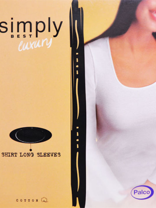 Langärmelig White Damen T-Shirt