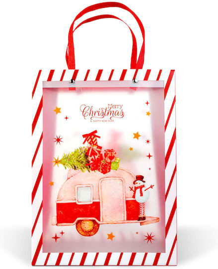 Plastik Tasche für Geschenke Burgundy 32x11x25cm.