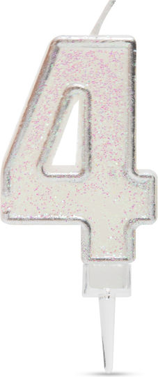 Number 4 Shaped Cake Candle