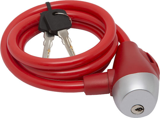Bicycle Lock 10 Mm X 120 Cm Red