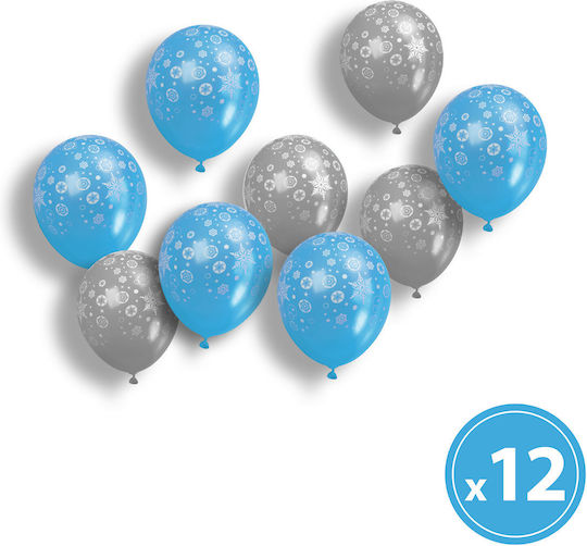 Set 12 Baloane De Crăciun Albastre