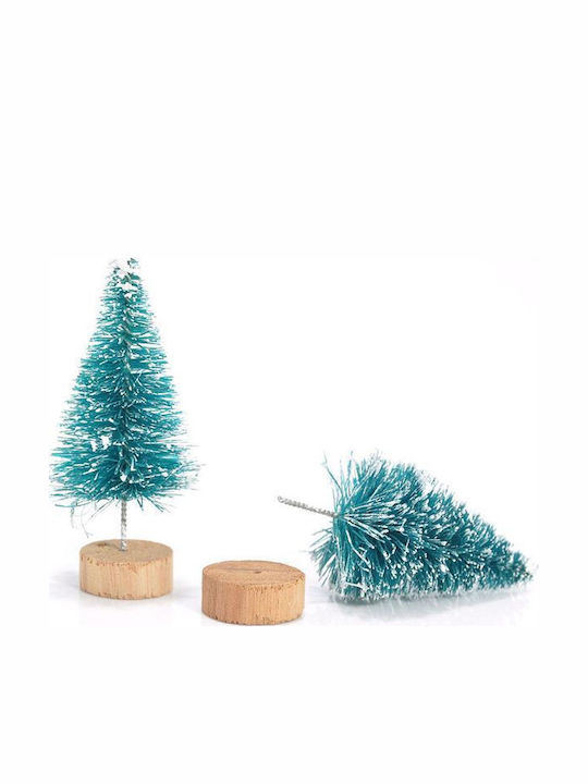 Set 3 Arbori Decorativi De Crăciun Zola Dimensiuni Diferite 6,9,12 Cm Plastic Model Cu Zăpadă