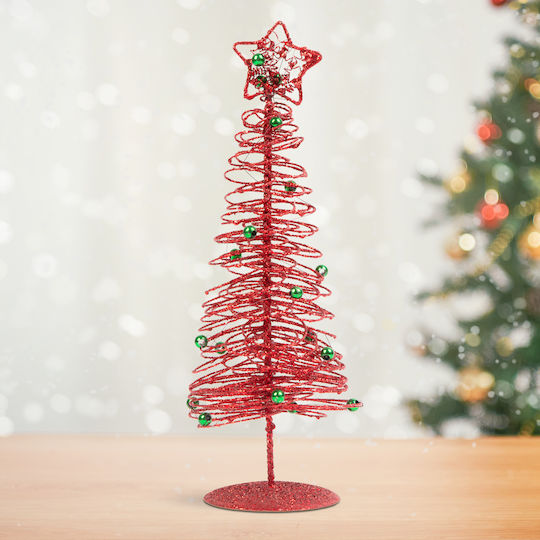Metallischer Weihnachtsbaum Weihnachtsdekoration 28 cm Rote