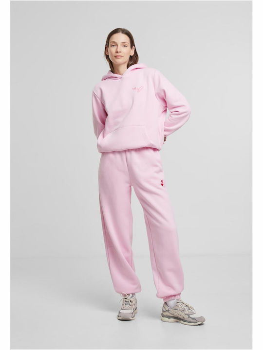 Women's Sweatshirt Hooded Soft Pink