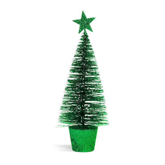 Mini Artificial Pine Decoration Glitter 18 Cm 4 Colors