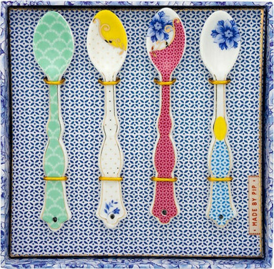 PiP Studio Linguri Royal Cafea / Ceai Din Porțelan Multicolore 13.2cm 51.060.001 6 Bucăți PiP Studio Linguri Royal Cafea / Ceai Din Porțelan Multicolore 13.2cm 51.060.001 6 Bucăți