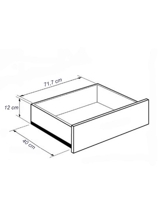 Kendall Τρίφυλλη Ντουλάπα White 120x54x190cm