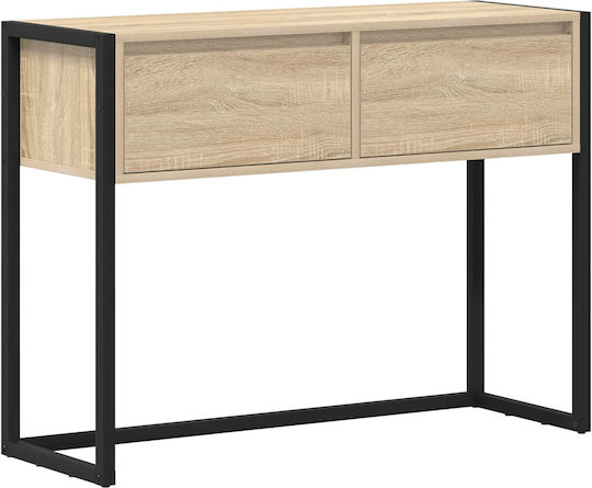 Wooden Console Table Coffee L100xW36xH75cm