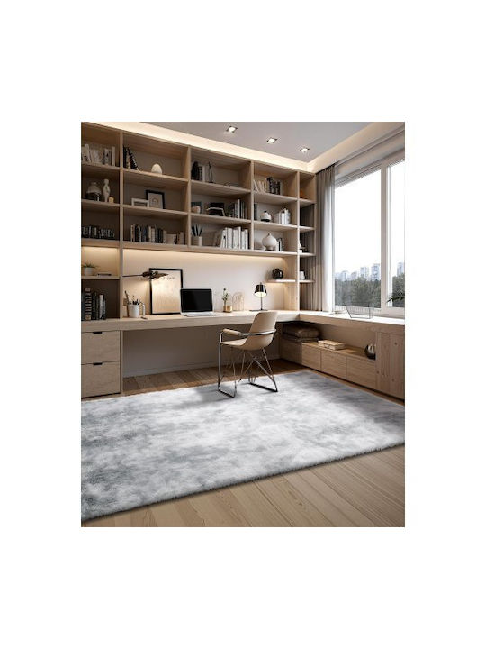 Vevor Rug Rectangular Furry Light Grey Tie-dye