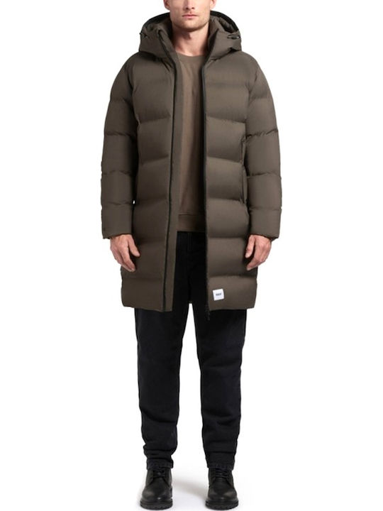 Μπουφάν Puffer Αδιάβροχο Χακί