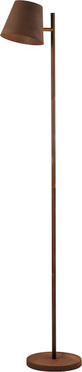 Fan Europe Colt-PT1 Vintage Floor Lamp H160xW37cm. with Socket for Bulb E27 Brown