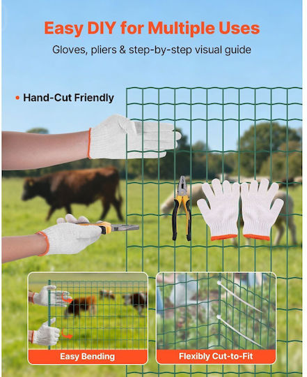 Vevor Wire Fencing Galvanized Green