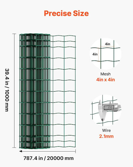 Vevor Wire Fencing Galvanized Green
