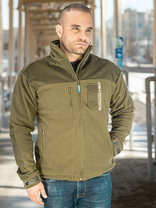 Bormann Bologna Work Jacket with Fleece Lining Khaki