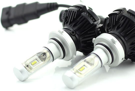 Set 1 9006 Hb4 Led 12-24v 4000 Lm Alb Super Carguard
