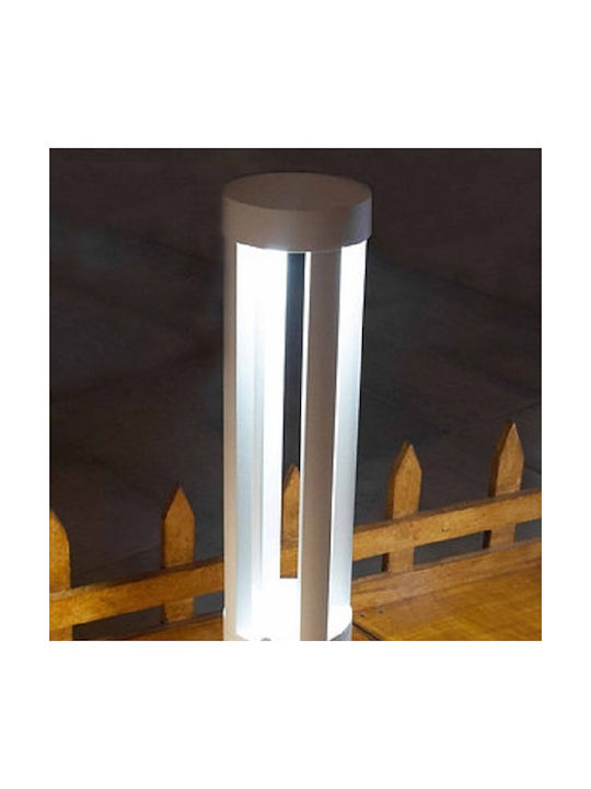 Universo Illuminazione Outdoor Floor Lamp Small Post LED Exterior 12W with Warm White Light IP65 Gray
