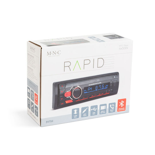 Car Player Rapid 1 Din 4 X 50 W Bt Mp3 Aux Sd Usb