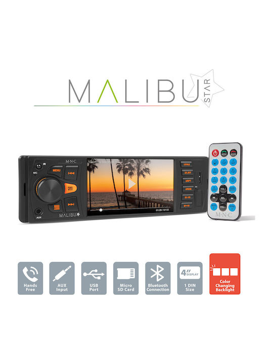 Мултимедийна Основна Единица Malibu Star 1 Din 4 X 50 W Bt Mp3 Aux Sd Usb