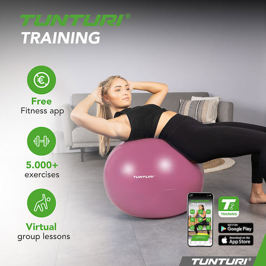 Tunturi Ball Pilates 75cm in Lila Farbe