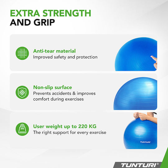Tunturi Ball Pilates 55cm in Blau Farbe