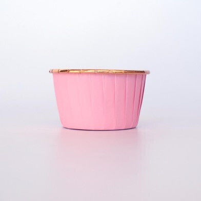 Pink Pastel Cupcake Cases Base 5x3.8cm 25 Pieces Aluminum