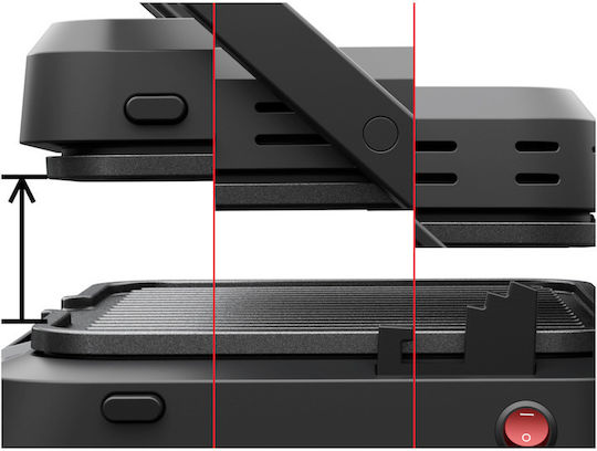 Tefal Supergrill Sandwich Maker Grill cu Plăci Detasabile 2000W Neagră