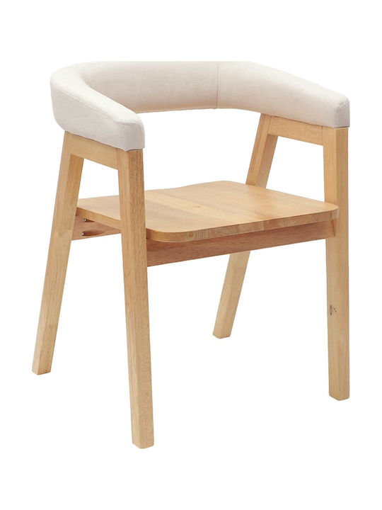Scaun de exterior Lemn Natural 2buc 54x57x73cm